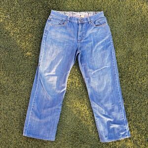 DKNY Jeans Mens 34x28 Straight Leg Denim Pants Blue Y2K Vintage Style